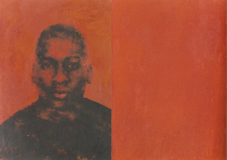 Figure 1. Glenn Ligon, Double Self-Portrait, 1994, Silkscreen ink and crayon on two sheets of paper, 9 1/2 x 13 inches (24.1 x 33 cm). Collection of Agnes Gund.